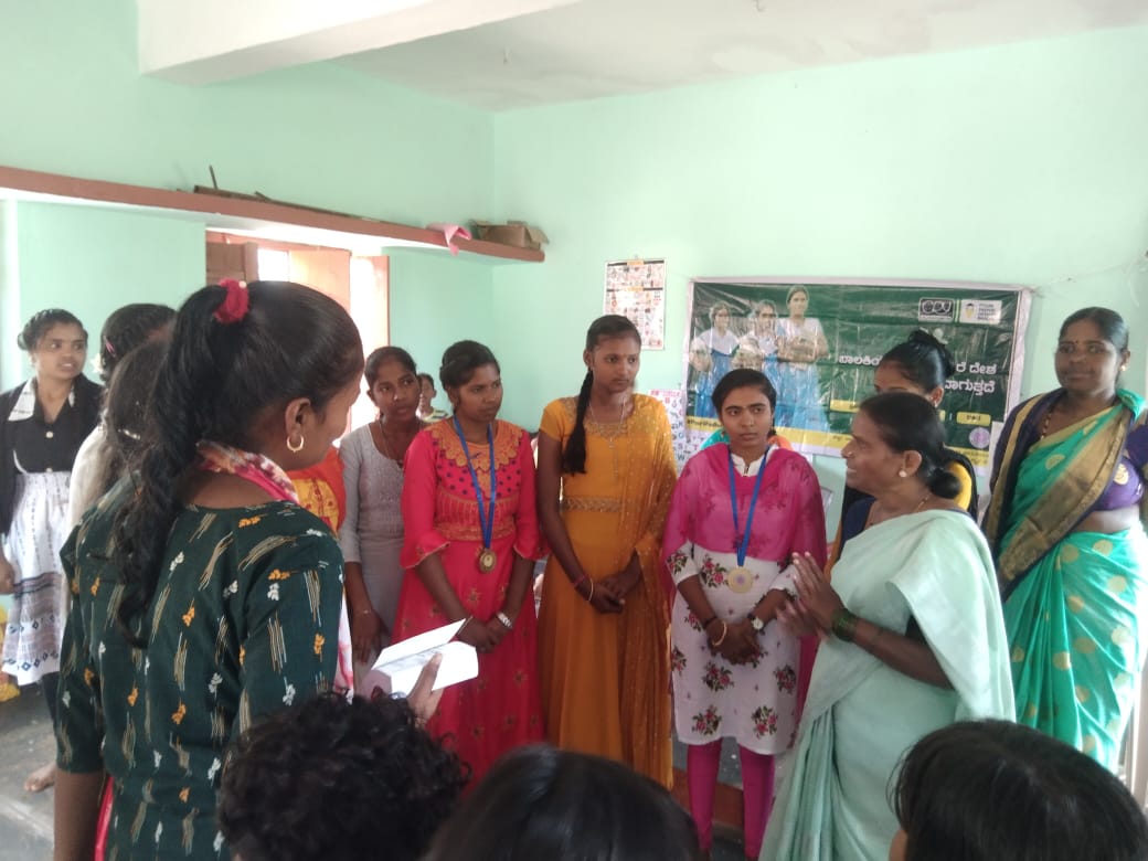 Village level meeting with adolescent girls of AMMA Foundation Raibag